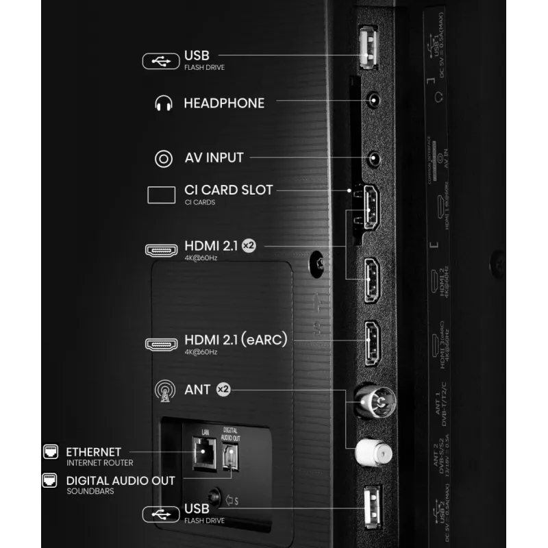 Hisense 75A6Q televizorius 190,5 cm (75 colių) 4K Ultra HD išmanusis televizorius Wi-Fi juodas