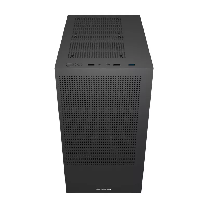FSP S110-B korpusas Mini Tower mITX, mATX juodas, Small Form Factor (SFF), PC, juodas, micro ATX, Mini-ITX, tinklelis, metalas, 16 cm