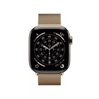 Išmanusis laikrodis Apple Watch Series 11 GPS + Cellular 42mm auksinis titano korpusas