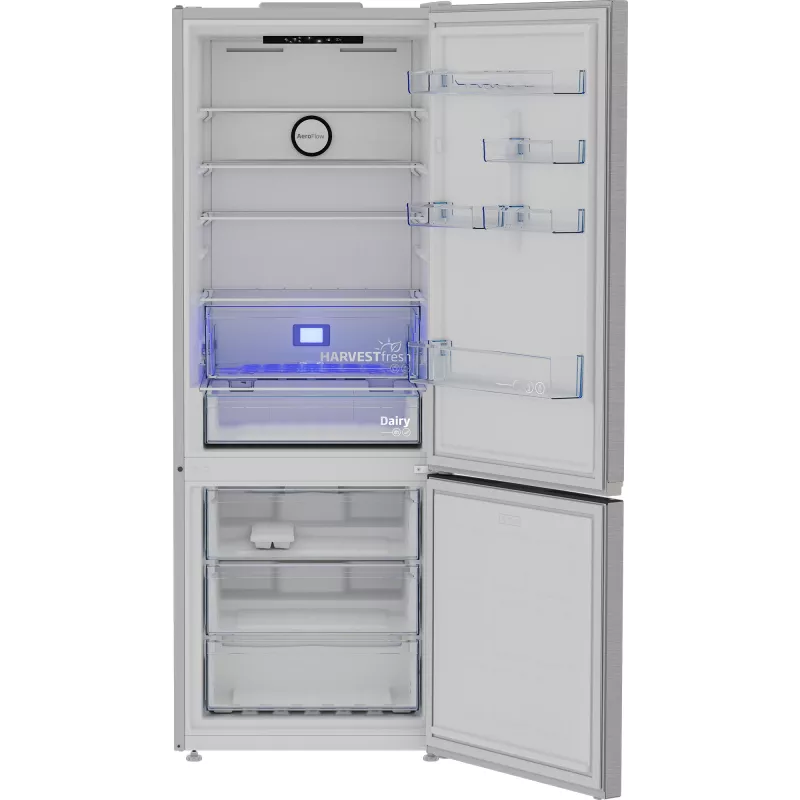 Beko B3RCNE564HXB šaldytuvas-šaldiklis laisvai pastatomas 490 l sidabrinis