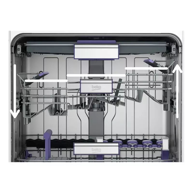 Laisvai pastatoma indaplovė BEKO DEN48530X, 15 komplektų, 8 programos, 44 dB, 598×850×600 mm