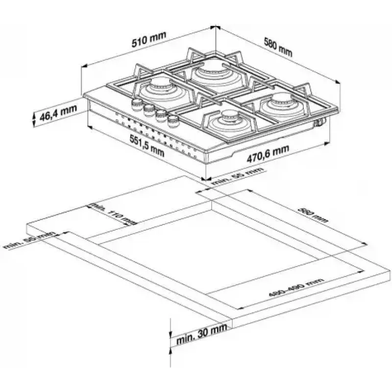 Indukcinė kaitlentė BEKO HIL W64235 S