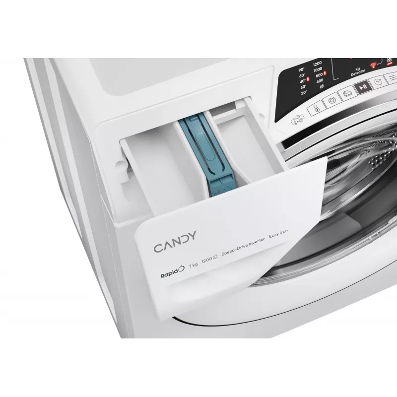 Candy RapidÓ RO41274DWMCT/1-S skalbimo mašina Priekinis įdėjimas 7 kg 1200 aps./min Balta