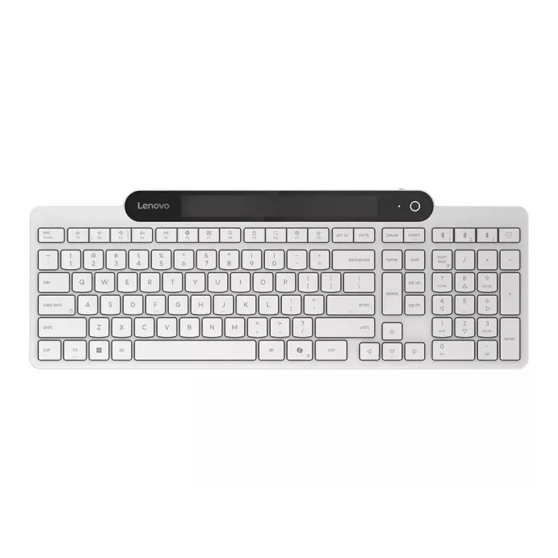 Belaidė Bluetooth klaviatūra Lenovo 800 — JAV anglų kalbos išdėstymas, savaime įsikraunanti, balta