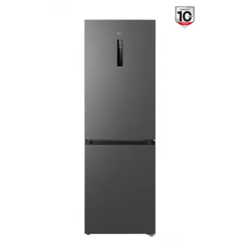Šaldytuvas TCL RP340BSD1 — laisvai stovintis kombinuotas, 185 cm, No Frost, šaldytuvas 223 L, šaldiklis 117 L, ekranas, 35 dB, energijos klasė D, pilka