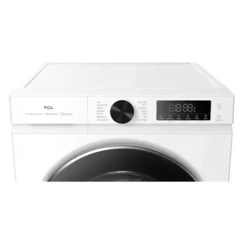 Skalbimo mašina TCL FP0944WA0 — su priekiniu pakrovimu, 9 kg, 1400 aps./min., A klasė, LED ekranas, garų funkcija, 60×56×85 cm, balta