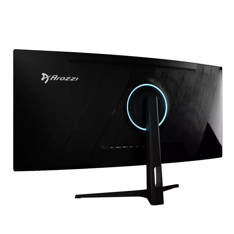 34 colių lenktas monitorius Arozzi Nova — 34 colių (86,4 cm), 3440×1440, 21:9, VA LED, 1 ms, VESA, įmontuoti garsiakalbiai, juodas