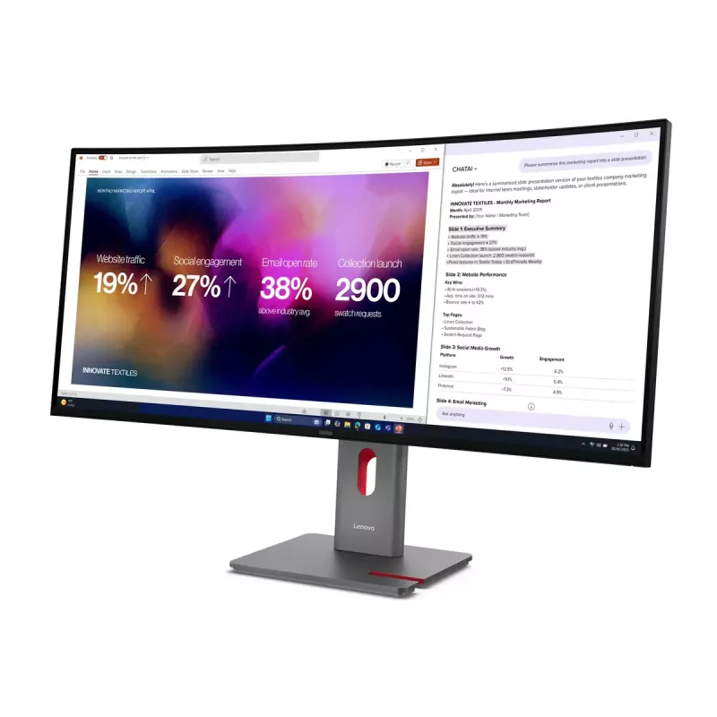 Kompiuterio monitorius Lenovo ThinkVision P40WD-40 39.7 col. WUHD 5120×2160 IPS LED lenktas 6 ms USB 3.2 Gen2x2 juodas