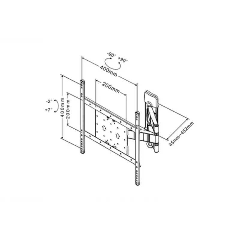 Montavimo laikiklis Multibrackets M VESA Flexarm Tilt & Turn III