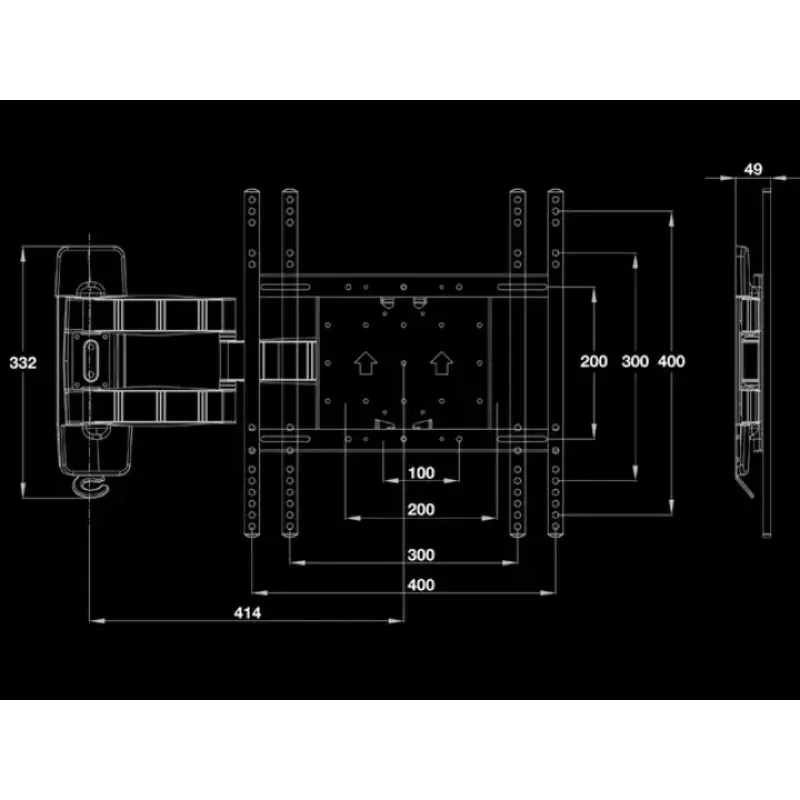 Montavimo laikiklis Multibrackets M VESA Flexarm Tilt & Turn III