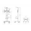 Multibrackets M Public Floorstand Basic 150 su lentyna ir kameros laikikliu
