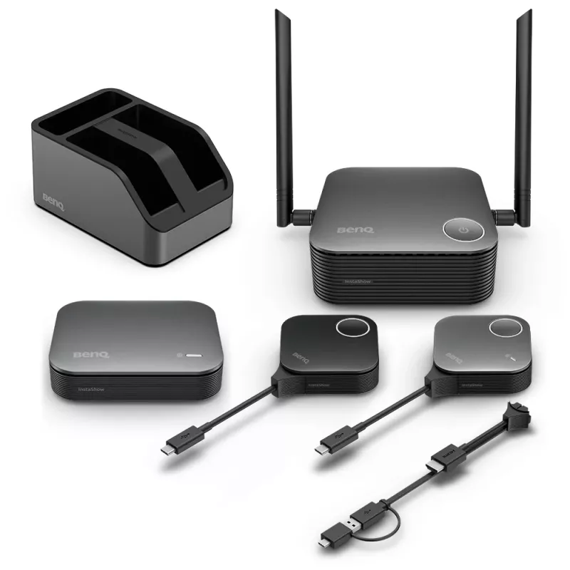 Belaidė pristatymo sistema BenQ InstaShow VS25 HDMI Stalinė, Wi‑Fi 6, iki 2400 Mbps, Išorinė antena, Juoda