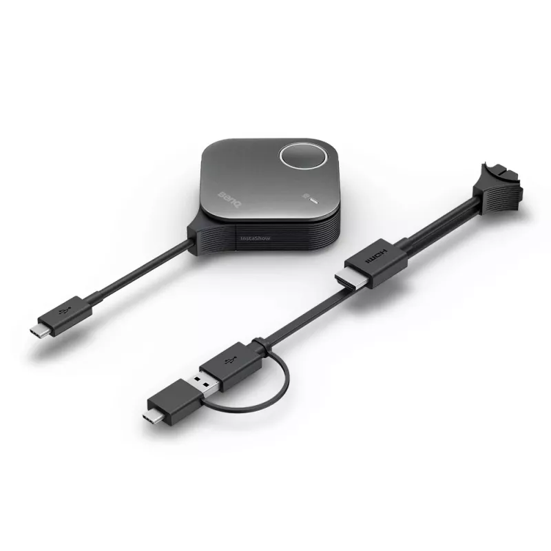 Belaidė pristatymo sistema BenQ InstaShow VS25 HDMI Stalinė, Wi‑Fi 6, iki 2400 Mbps, Išorinė antena, Juoda