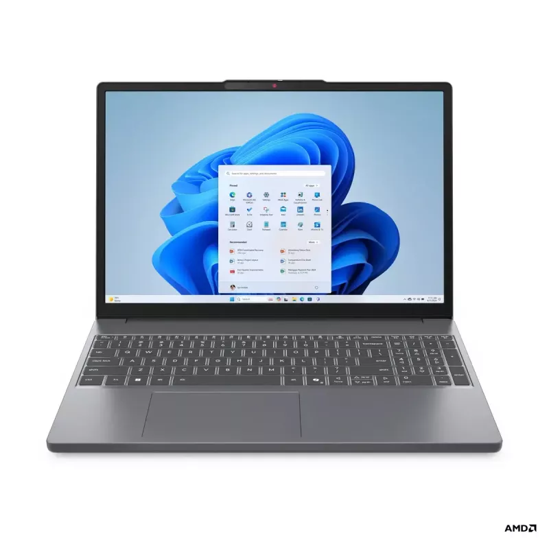Laptop Lenovo IdeaPad plonas 3 15AMN8 — 15.6 col. FHD TN 1920x1080, AMD Ryzen 3 7320U, 16GB LPDDR5, 512GB SSD, AMD Radeon 610M, Windows 11 Home, Arctic Grey