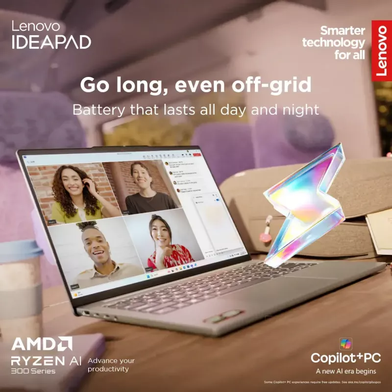 Nešiojamas kompiuteris Lenovo IdeaPad plonas 5 — Ryzen 7 7735HS, 14 colių WUXGA IPS 300 nitų, 16 GB RAM, 1 TB SSD, AMD Radeon 680M, microSD skaitytuvas, Windows 11 Home