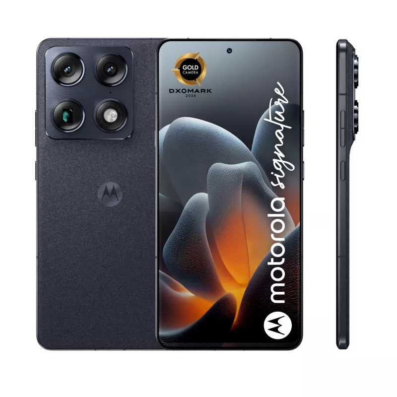 Motorola signature 17.2 cm (6.78 col.) Dual SIM Android 16.0 5G USB Type-C 16 GB 512 GB 5200 mAh Tamsiai mėlynas
