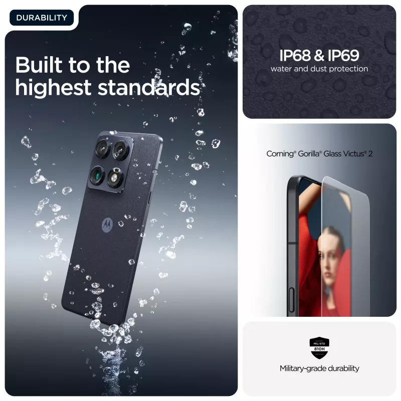 Motorola signature 17.2 cm (6.78 col.) Dual SIM Android 16.0 5G USB Type-C 16 GB 512 GB 5200 mAh Tamsiai mėlynas