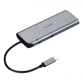 Targus Dual Video Mobile Dock su 140W EPR pralaidumu, laidinis, USB 3.2 Gen 2 (3.1 Gen 2) Type-C, 140 W, 1000 Mbit/s, pilkas, 10 Gbit/s