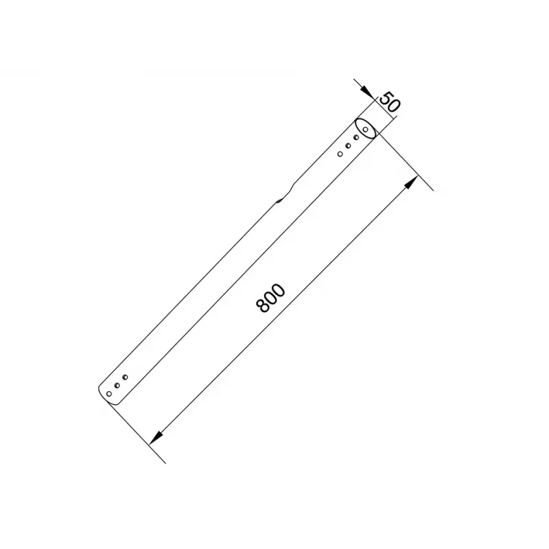 Vamzdis Multibrackets M Pro Series prailginimo vamzdis 0,8 m juodas