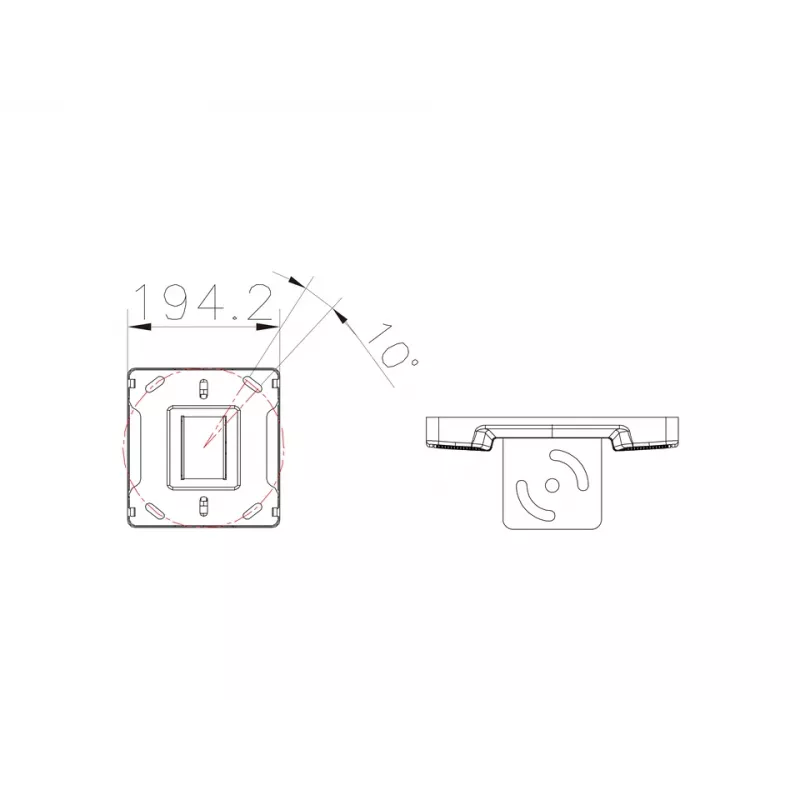 Lubų plokštė Multibrackets M Pro Series juoda plastikinė plieninė 165 mm