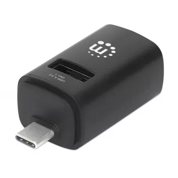 Manhattan USB-C 3 prievadų šakotuvas, ULTRA KOMPAKTIŠKAS, 3x USB-A prievadai (1x 5 Gbps USB 3.2 Gen1, dar žinomas kaip USB 3.0, 3 x 480 Mbps USB 2.0), maitinamas per USB (išorinis maitinimo šaltinis nereikalingas)