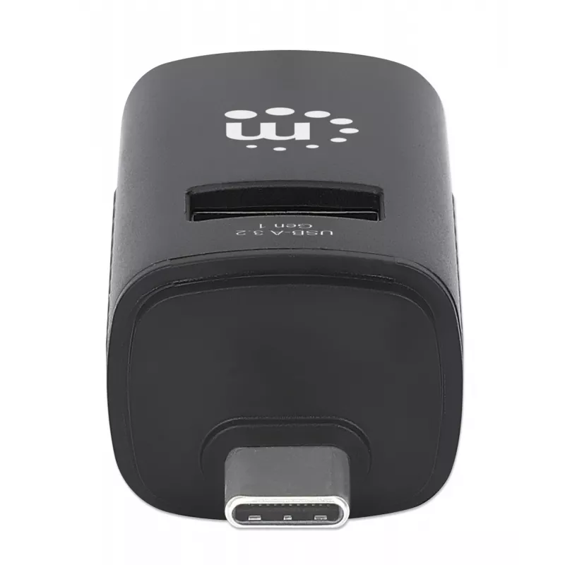 Manhattan USB-C 3 prievadų šakotuvas, ULTRA KOMPAKTIŠKAS, 3x USB-A prievadai (1x 5 Gbps USB 3.2 Gen1, dar žinomas kaip USB 3.0, 3 x 480 Mbps USB 2.0), maitinamas per USB (išorinis maitinimo šaltinis nereikalingas)