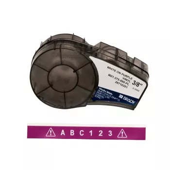 Spausdintuvo etiketės „Brady M21-375-595-PL“ – lipnus vinilas, purpurinė su balta rašymo zona