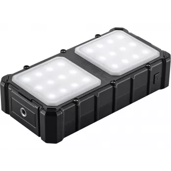 Sandberg Solar Powerbank CampLED 20000, 20000 mAh, programuojamas maitinimo šaltinis (PPS), 3,7 V, 15 W, juoda
