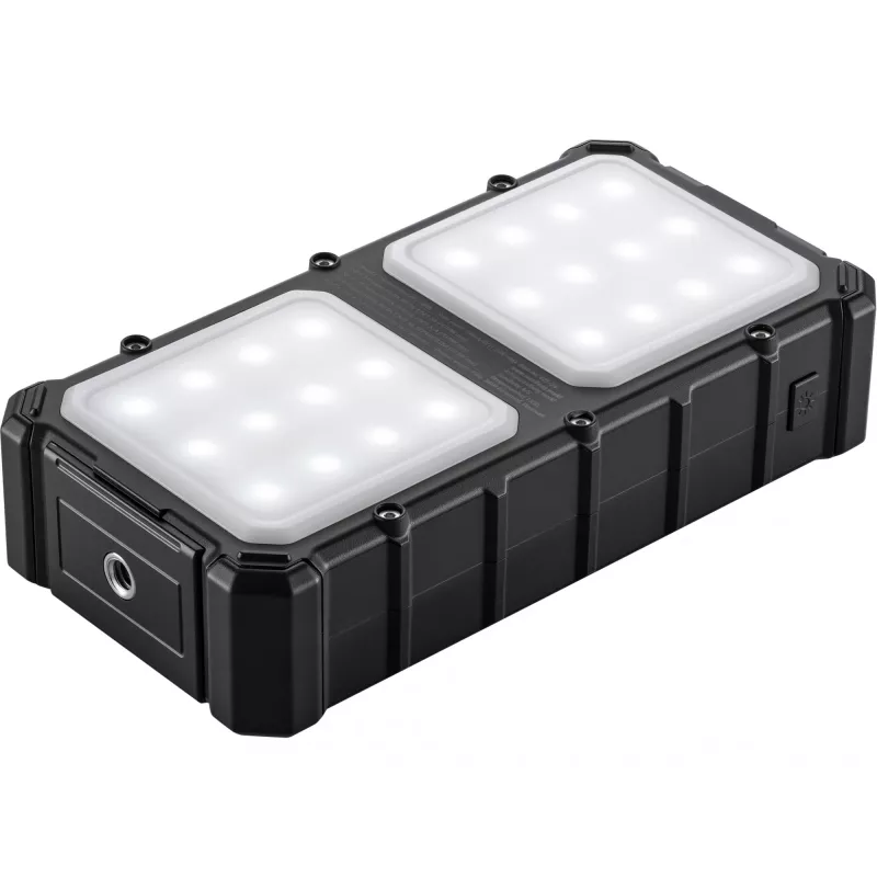 Sandberg Solar Powerbank CampLED 20000, 20000 mAh, programuojamas maitinimo šaltinis (PPS), 3,7 V, 15 W, juoda