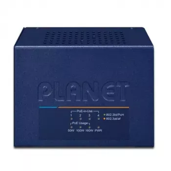 Tinklo komutatorius PLANET UPOE-400 Fast Ethernet Power over Ethernet, mėlynas