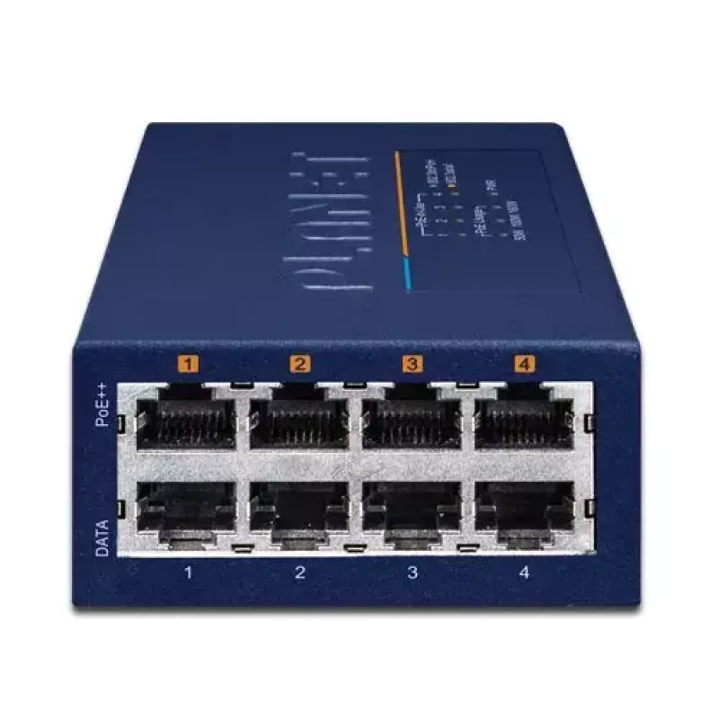 Tinklo komutatorius PLANET UPOE-400 Fast Ethernet Power over Ethernet, mėlynas