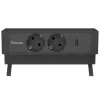 Fellowes 100137182 maitinimo ilgintuvas 2 m 2 kintamosios srovės lizdų (-ai) Vidaus juoda