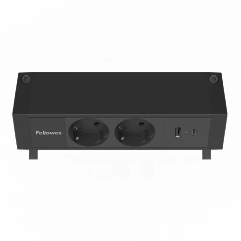 Fellowes 100137182 maitinimo ilgintuvas 2 m 2 kintamosios srovės lizdų (-ai) Vidaus juoda