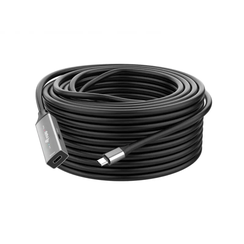 USB-C į USB-C aktyvus ilginimo kabelis EQUIP 5 m, USB 3.2 Gen 1 (5 Gbps), nikeliuoti kontaktai, juodas