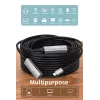 USB-C aktyvus ilginamasis kabelis EQUIP 15 m, USB 3.2 Gen 1 (5 Gbps), nikeliuoti kontaktai, juodas