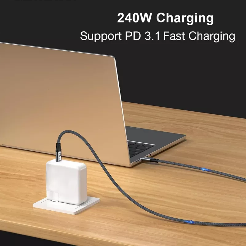 USB-C į USB-C laidas EQUIP 1,0 m — USB 3.2 Gen 2x2, 20 Gbps, PD 240W, 4K/60Hz, juodas