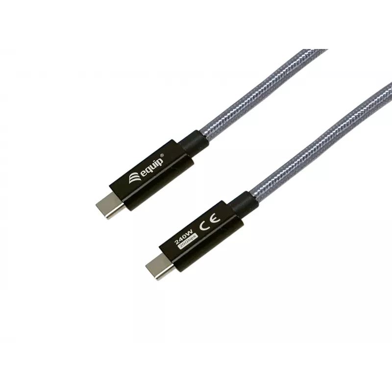 USB-C į USB-C kabelis EQUIP 2,0 m — USB 3.2 Gen 2x2, 20 Gbps, PD 240W, 4K/60Hz, juodas