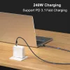USB-C į USB-C kabelis EQUIP 2,0 m — USB 3.2 Gen 2x2, 20 Gbps, PD 240W, 4K/60Hz, juodas