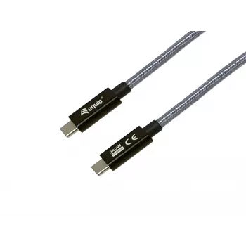 USB-C į USB-C kabelis EQUIP 3,0 m — USB 3.2 Gen 2x2, 20 Gbps, PD 240 W, 4K@60 Hz, juodas
