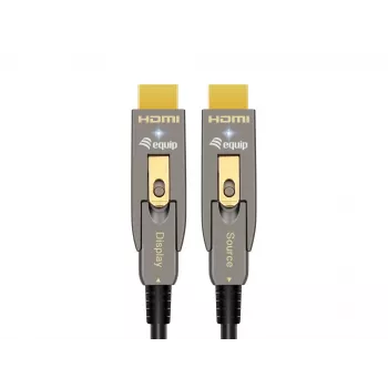 Aktyvus optinis HDMI 2.1 laidas EQUIP 30 m, nuimami Type D + A, 48 Gbit/s, 8K/60Hz, auksuoti kontaktai