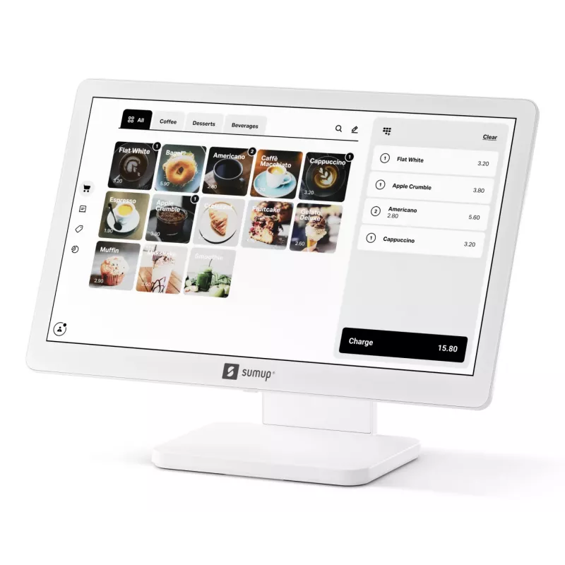 SumUp POS Lite & Solo 33 cm (13 colių) 1920 x 1080 pikseliai jutiklinis ekranas balta
