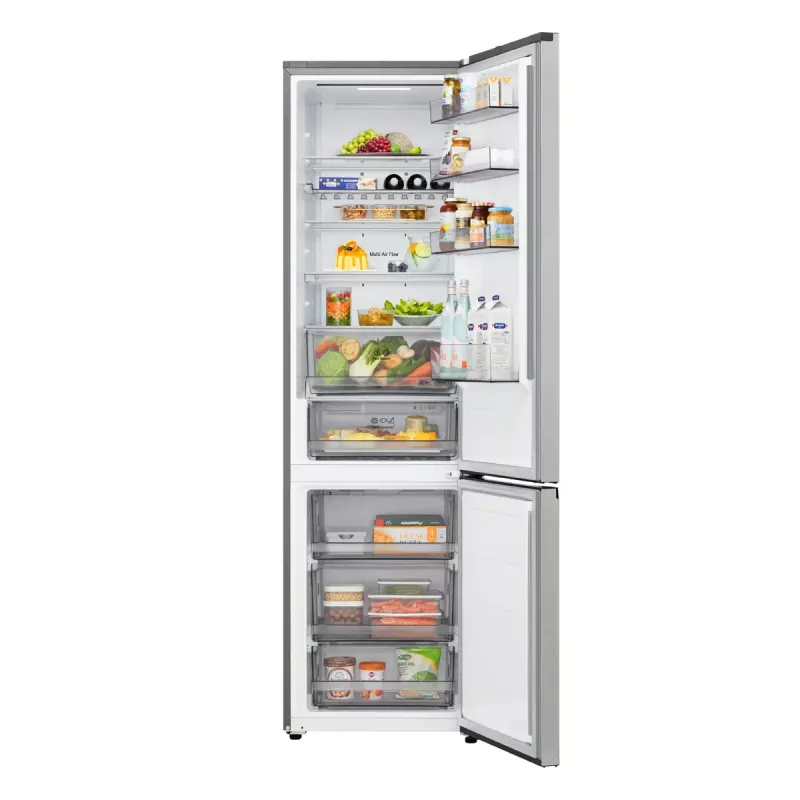 Laisvai pastatomas šaldytuvas LG GBBS322CPY 375 L, sidabrinis, šaldytuvo dalis 262 L / šaldiklio dalis 113 L, No Frost, LED ekranas