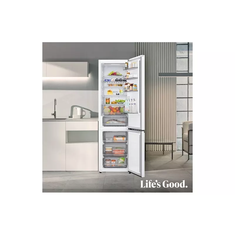 LG GBBS322CSW šaldytuvas-šaldiklis Laisvai pastatomas 375 L Balta