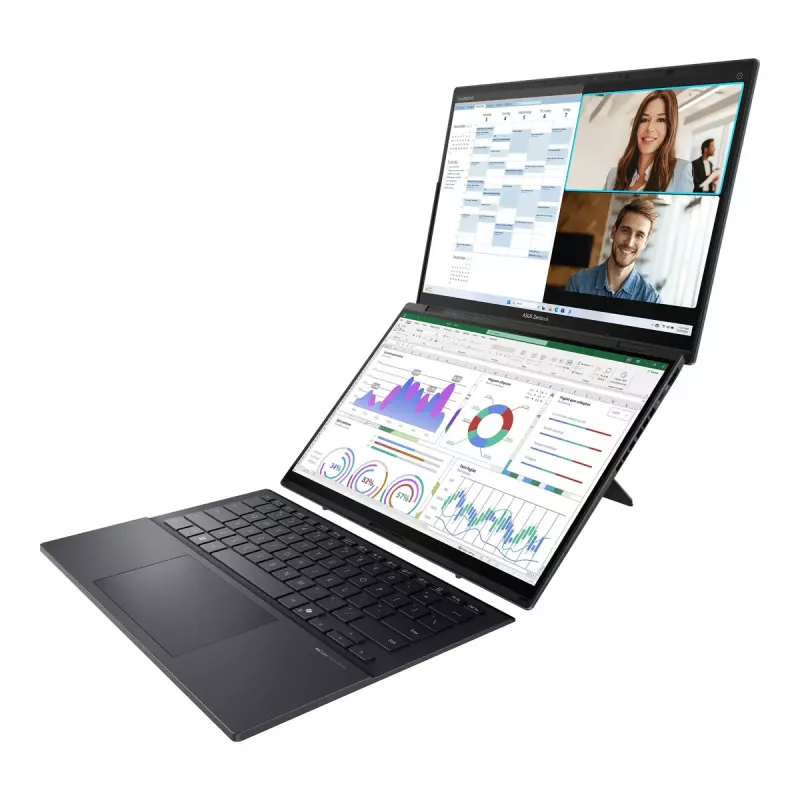 Nešiojamas kompiuteris ASUS Zenbook Duo UX8406CA-QL287W 14 colių OLED Touch FHD 1920x1200 Intel Core Ultra 7 255H 16GB LPDDR5X 1TB SSD Intel Arc Windows 11 Home