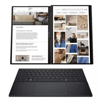 Nešiojamasis kompiuteris ASUS Zenbook Duo UX8406CA-QL287W 14 colių OLED jutiklinis FHD 1920x1200 Intel Core Ultra 7 255H 16 GB LPDDR5X 1 TB SSD Intel Arc Windows 11 Home