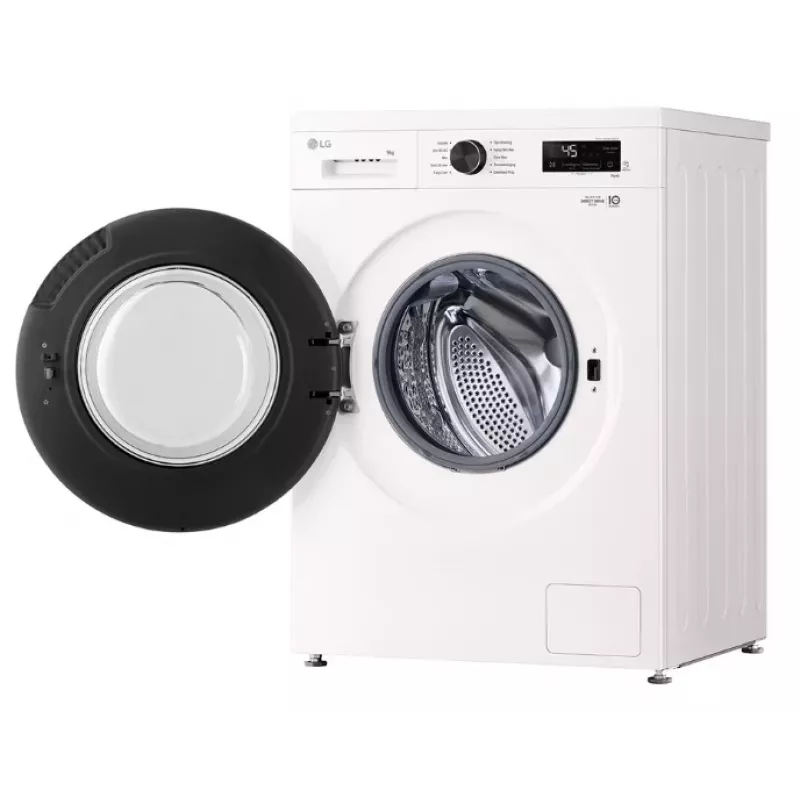Priekinio įkrovimo skalbimo mašina LG F4X1009NWB — 9 kg, 1310 aps./min., A klasė, balta