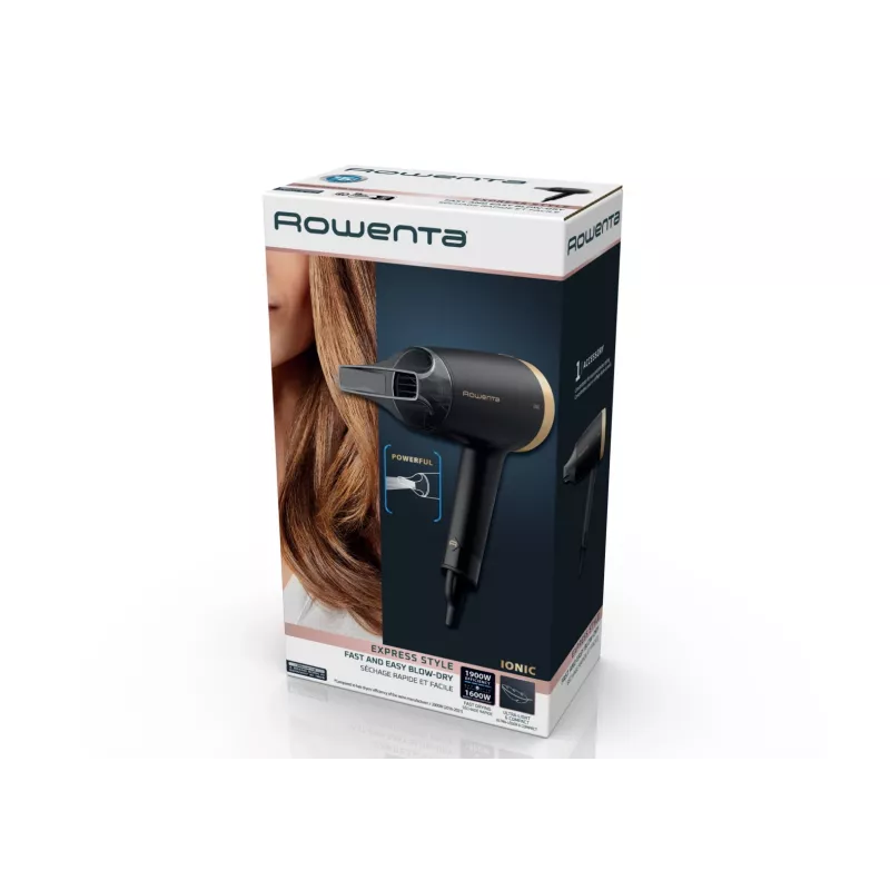 Rowenta Express Style CV1810 plaukų džiovintuvas 1600 W juoda, sidabrinė