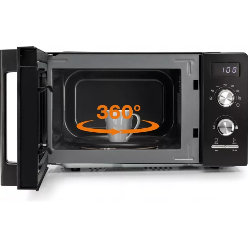 Gorenje MO20A3BH Juoda Kombinuota mikrobangų krosnelė Pastatoma 20 L 800 W