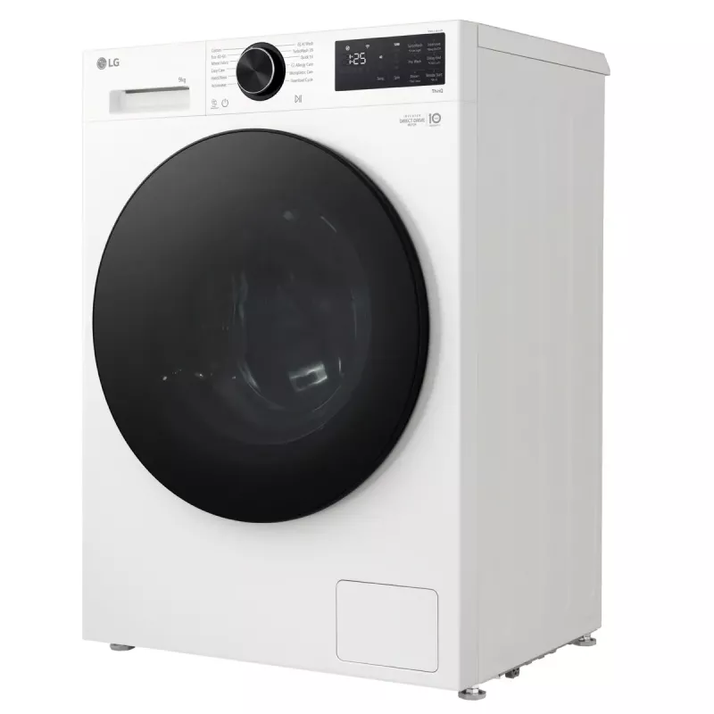 Skalbimo mašina LG F2X50S9TWB, priekinio įkrovimo, 9 kg, 1170 aps./min., A energijos klasė, 600×535×850 mm, balta