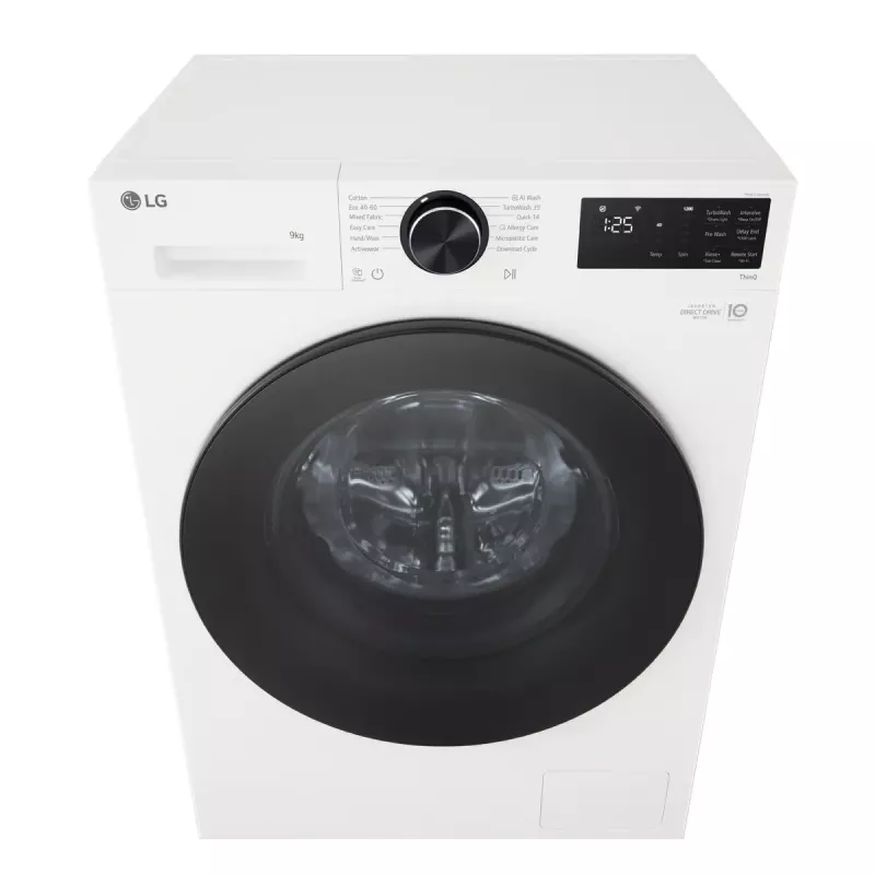Skalbimo mašina LG F2X50S9TWB, priekinio įkrovimo, 9 kg, 1170 aps./min., A energijos klasė, 600×535×850 mm, balta